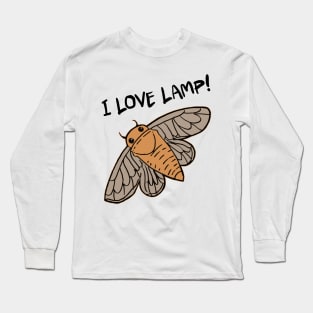 I Love Lamp // Moth To a Flame Funny Design Long Sleeve T-Shirt